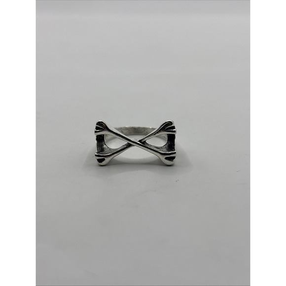 Vintage Jewelry - Y2K Vintage Silver Cross Bone Ring Size 8 Unisex Stainless Steel